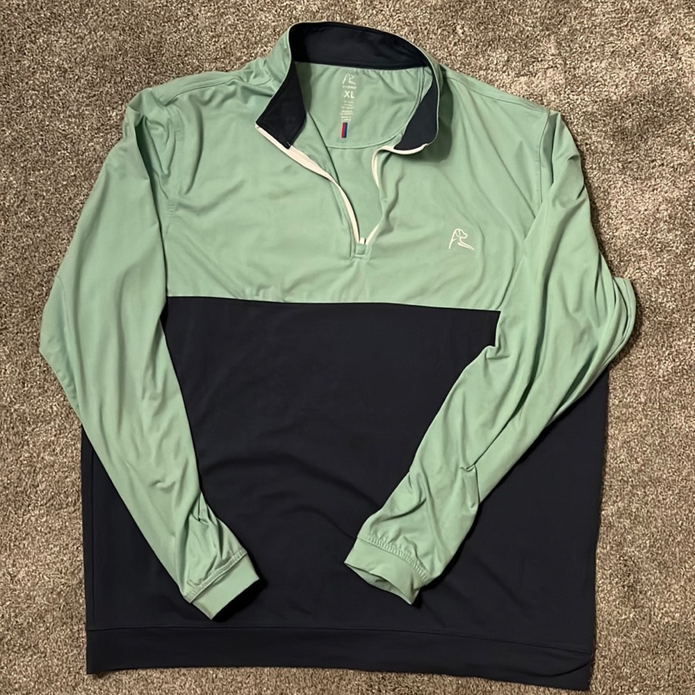 Rhoback - Quarter Zip - XL - Mint/Navy